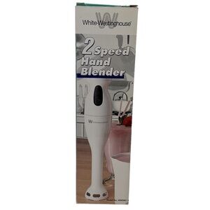 Vintage White Westinghouse 2 Speed Hand Blender WWSM1 Chops Mixes Purees Blends